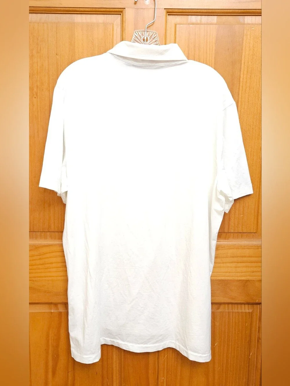Polo Golf Ralph Lauren Mens L White Short Sleeve Polo Shirt Stretch Lisle Preppy